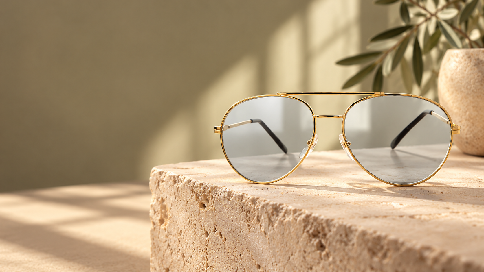 Round Aviator Sunglass with Transition Corning Glass Lens - Bermudaslider_item_LFLh6v